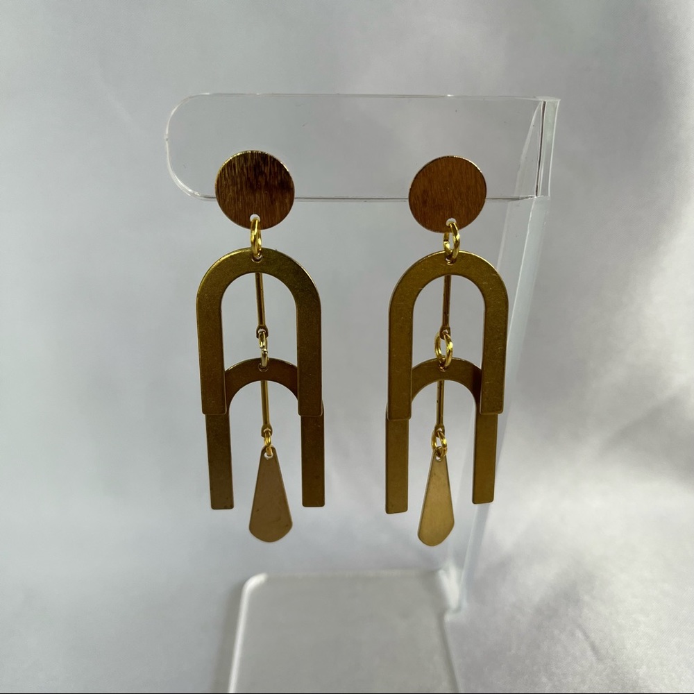 Gold Arch Earrings